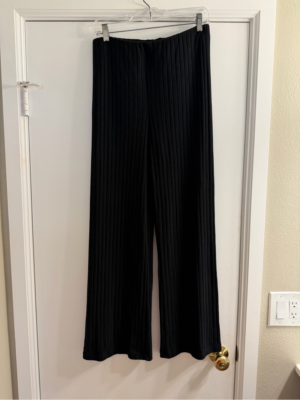 Z Supply Black Ribbed Palazzo Pants